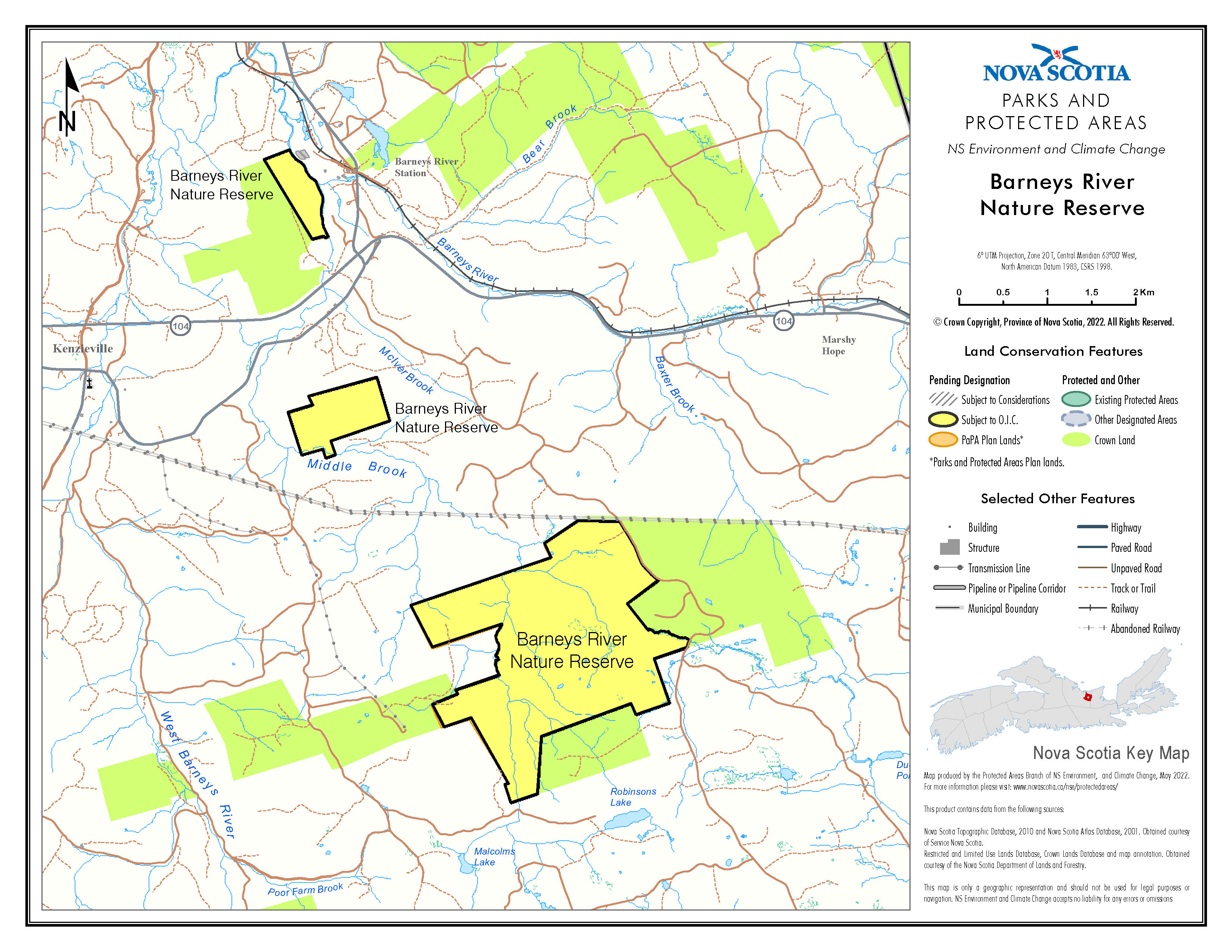 Map of Barneys River Nature Reserve